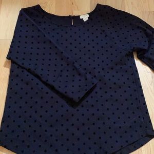 Jcrew ponte shirt w polka dots